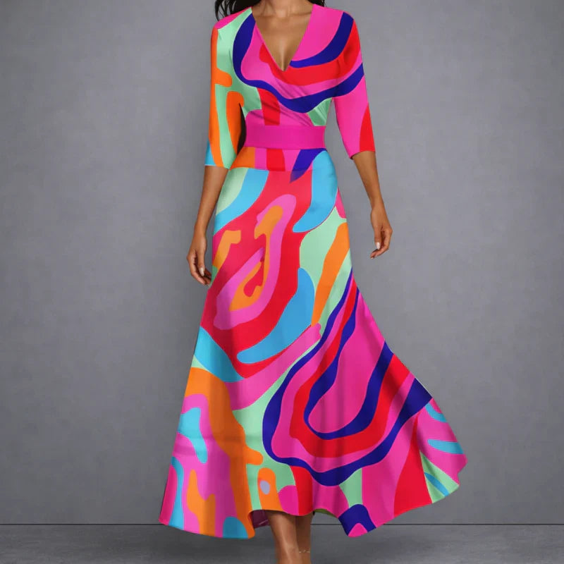 Liverno™ Ayla | Elegancka Sukienka Maxi Podkreślająca Sylwetkę