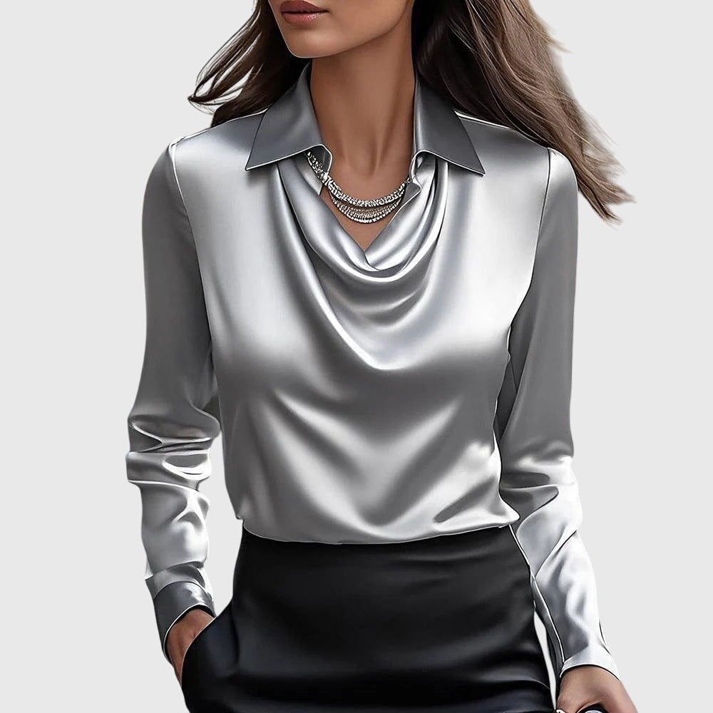Liverno™ Noelle | Elegancka Satynowa Bluzka