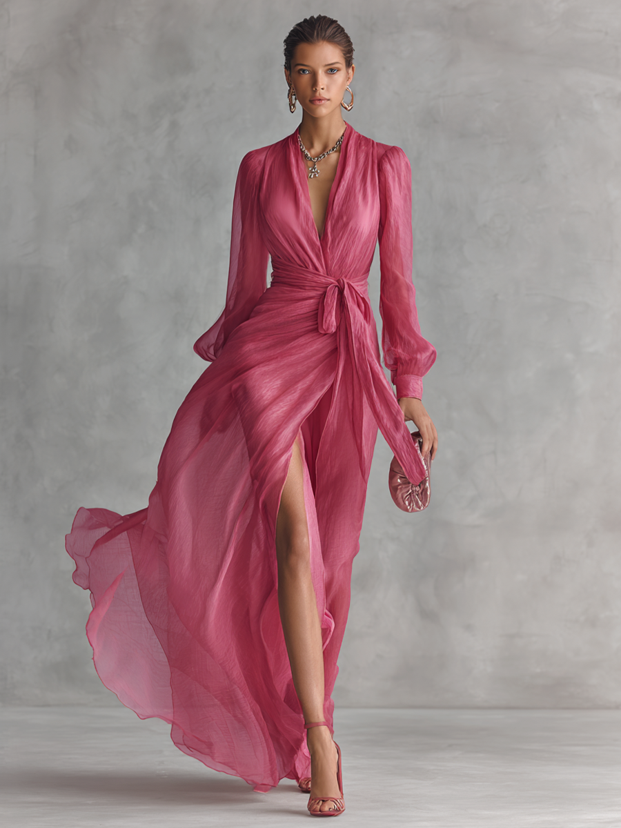 Liverno Juliette | Elegancka Sukienka Maxi z Szyfonu
