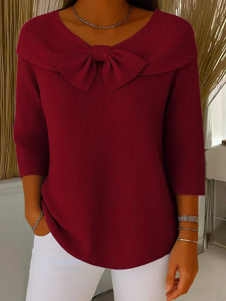 Aimee | Elegante Top met Strik en Perfecte Pasvorm