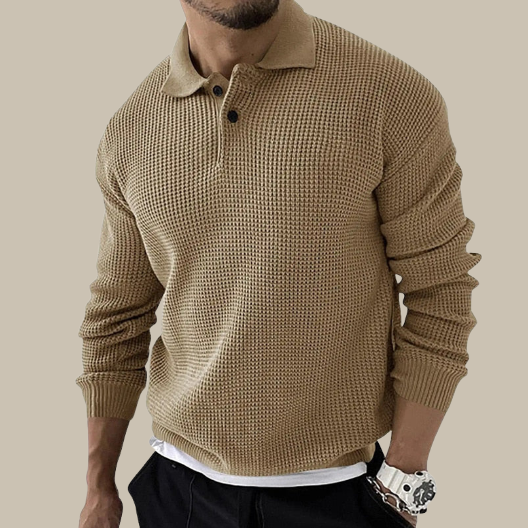 CHRIS | Stylisches Langarm-Polo-Shirt für Männer