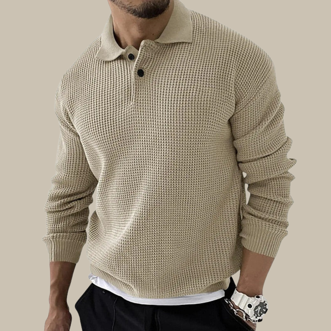 CHRIS | Stylisches Langarm-Polo-Shirt für Männer