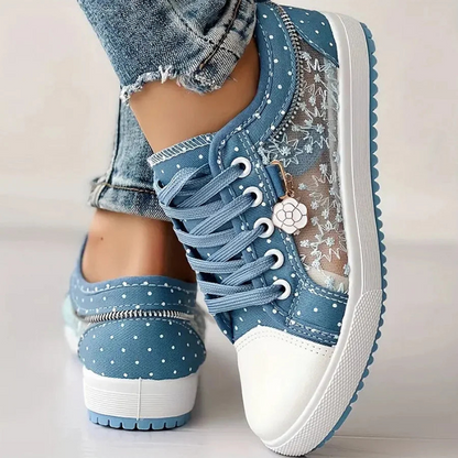 Liverno™ Caro | Eleganckie Sneakersy z Kwiatowymi Detalami