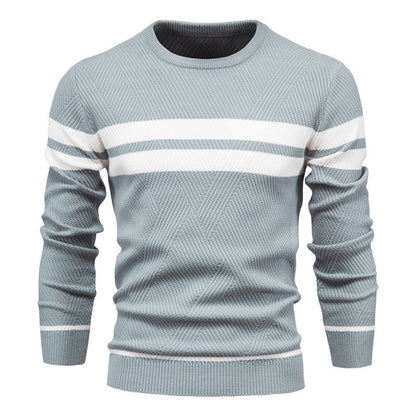Jongman™ | Moderne Herentrui Met Streepdesign