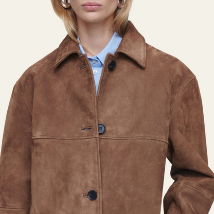 Van Elst Mode® | Collared Suede Jacket
