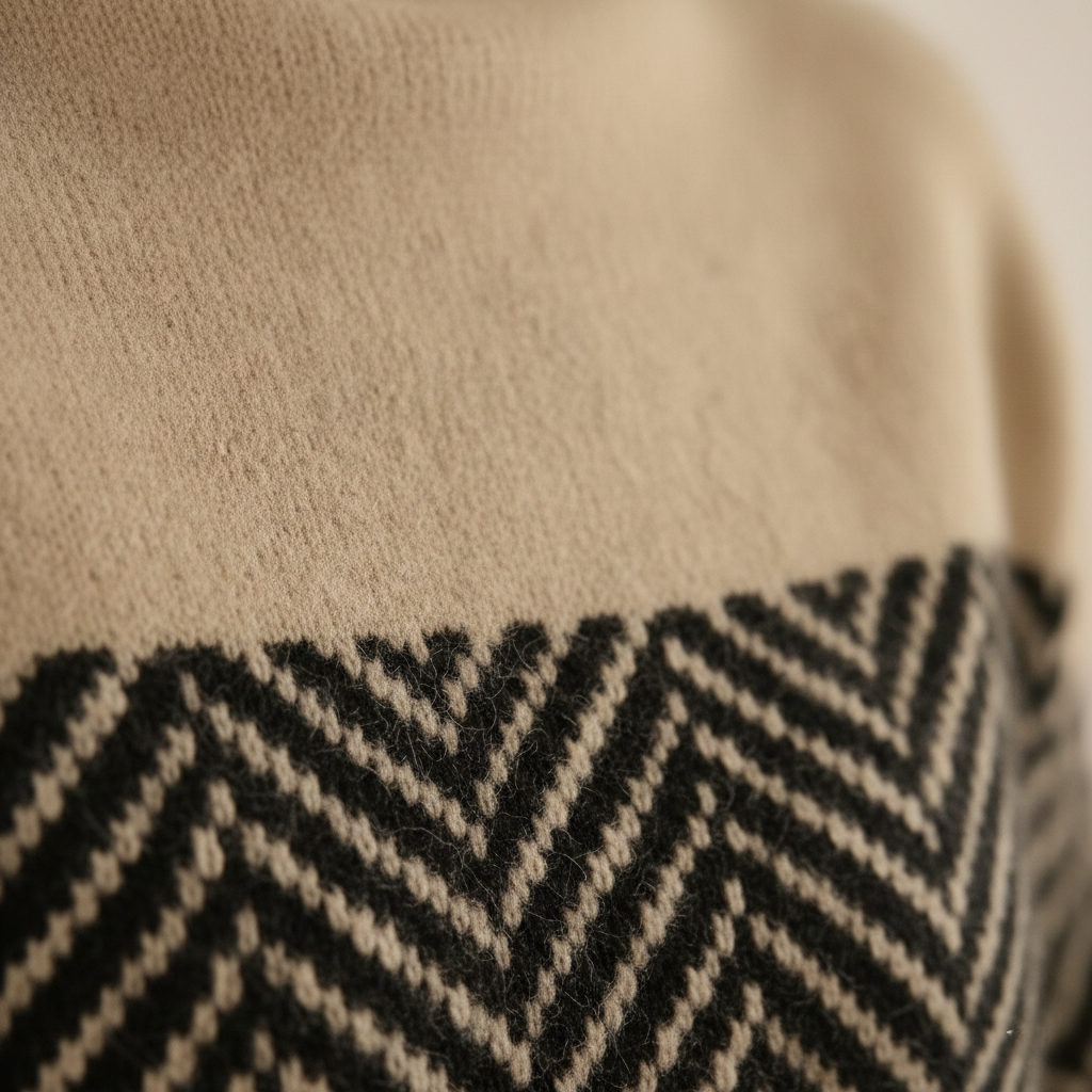 Liverno™ Selena | Elegancki Golf z Bawełny we Wzór Zigzag