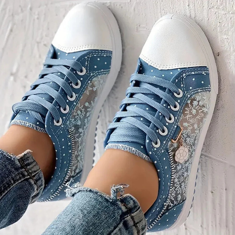 Liverno™ Caro | Eleganckie Sneakersy z Kwiatowymi Detalami