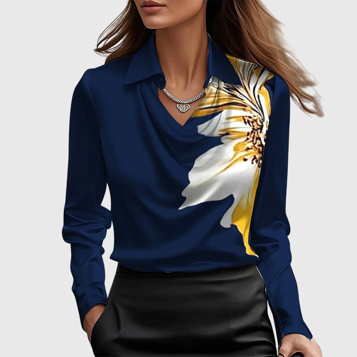 Liverno™ Noelle | Elegancka Satynowa Bluzka