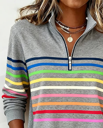 Liverno™ Mila | Kolorowy Sweter Casual na Co Dzień