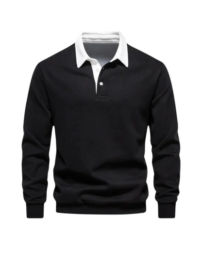 Liverno Maleko | Elegancka Polo Męska z Kontrastowym Kołnierzykiem