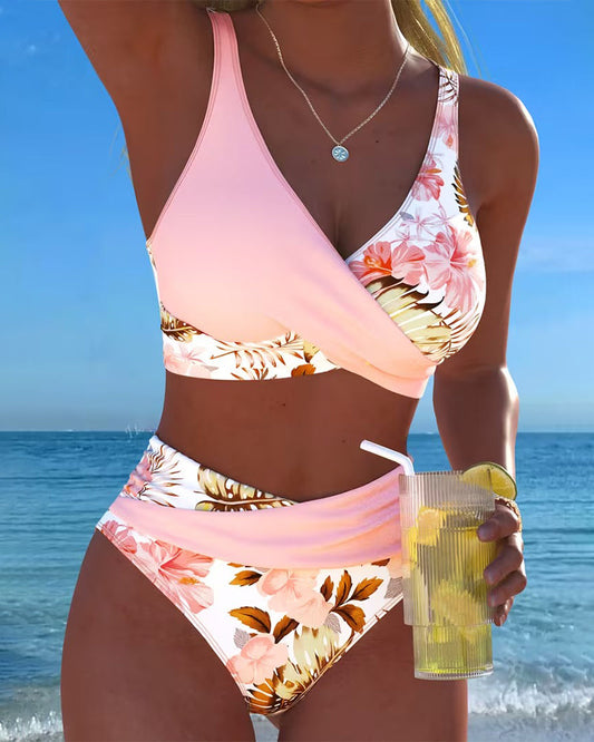 Liverno Seraphina – Eleganckie bikini z kontrastowym kwiatowym wzorem