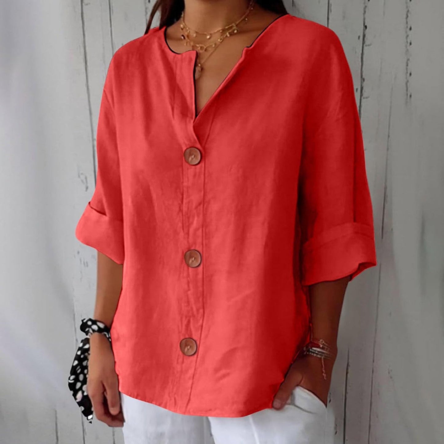 Liverno™ Maeve | Elegancka Bluzka z Dekoltem V