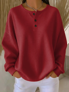 Anne™ - Avslappnad sweatshirt med krage