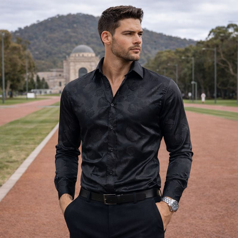 Reid | Gloss Finish Men’s Shirt with Modern Edge