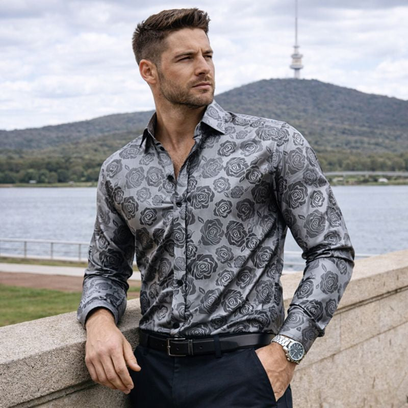 Reid | Gloss Finish Men’s Shirt with Modern Edge