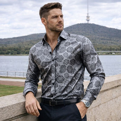 Reid | Gloss Finish Men’s Shirt with Modern Edge