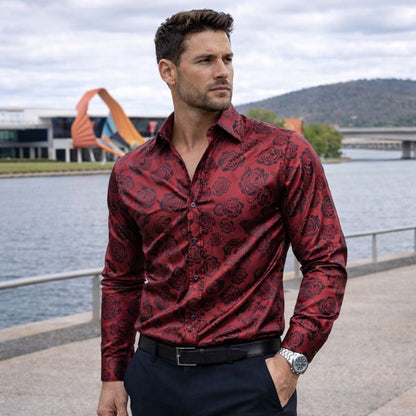 Reid | Gloss Finish Men’s Shirt with Modern Edge