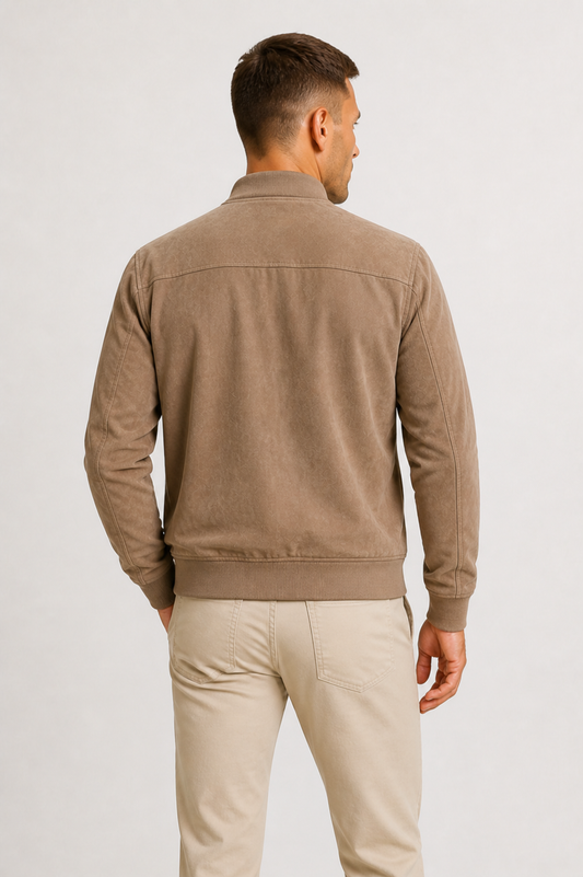 Lunelle | Heren Suède Bomberjack Slim-Fit Tijdloze Stijl
