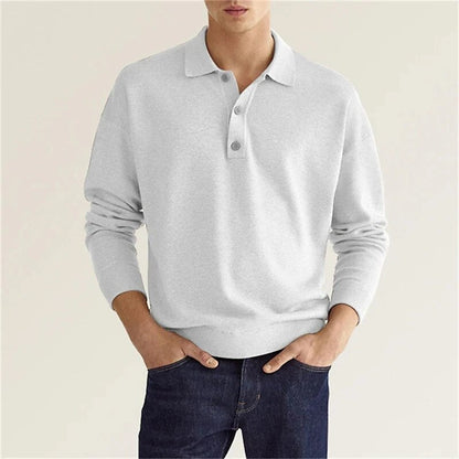 JAMES - ELEGANT MEN'S LONG SLEEVED POLO SHIRT