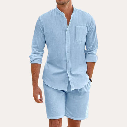 Heren Tweedelige Zomerset met Overhemd en Korte Broek