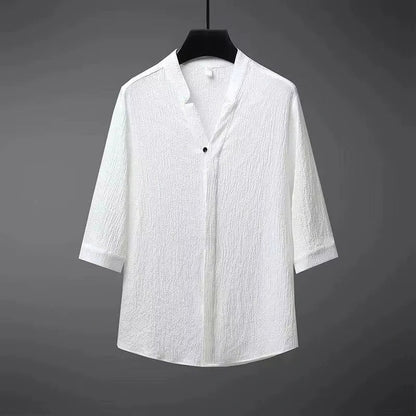 Heren Zomerset met V-hals Shirt en Rechte Broek