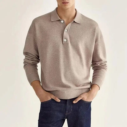JAMES - ELEGANT MEN'S LONG SLEEVED POLO SHIRT