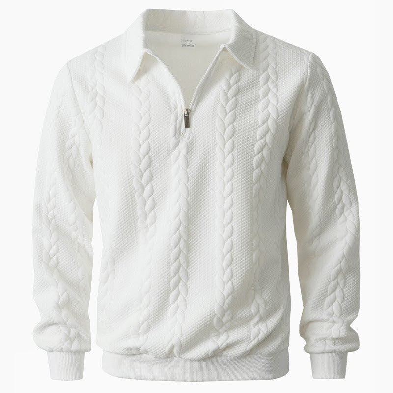 Liverno Eliano | Elegancki Sweter Męski z Kołnierzykiem i Zamkiem