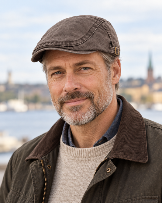 Liverno Lorenzo | Flat cap i denim för herr