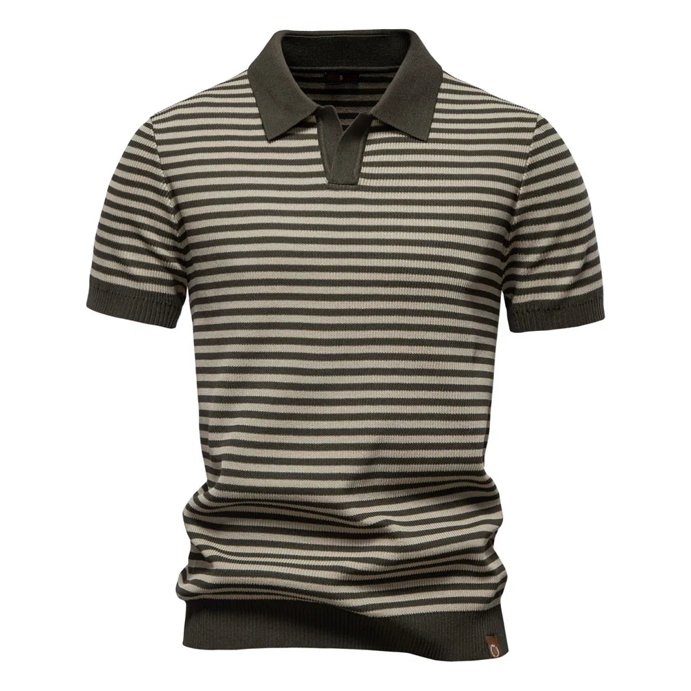Liverno Fabian | Elegancka Polo w Paski Premium dla Mężczyzn