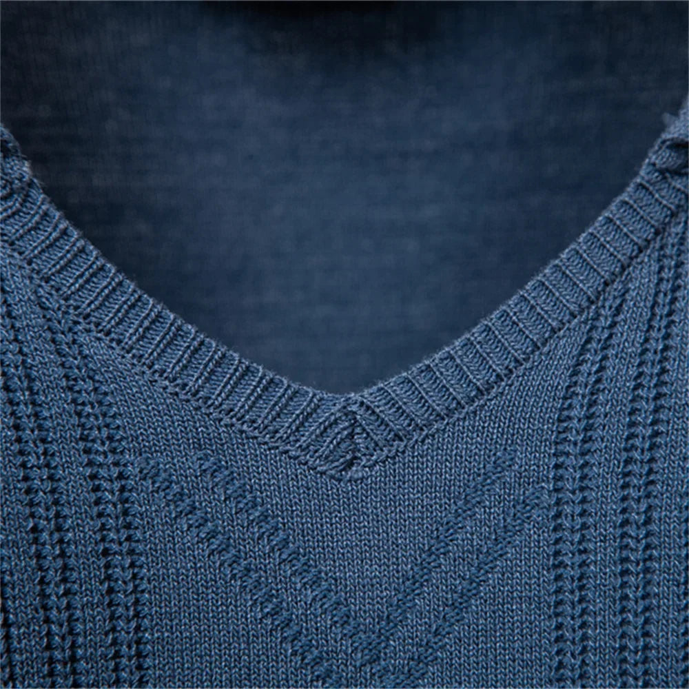 Jongman™ | Gebreide Luxe Polo Met V-Hals