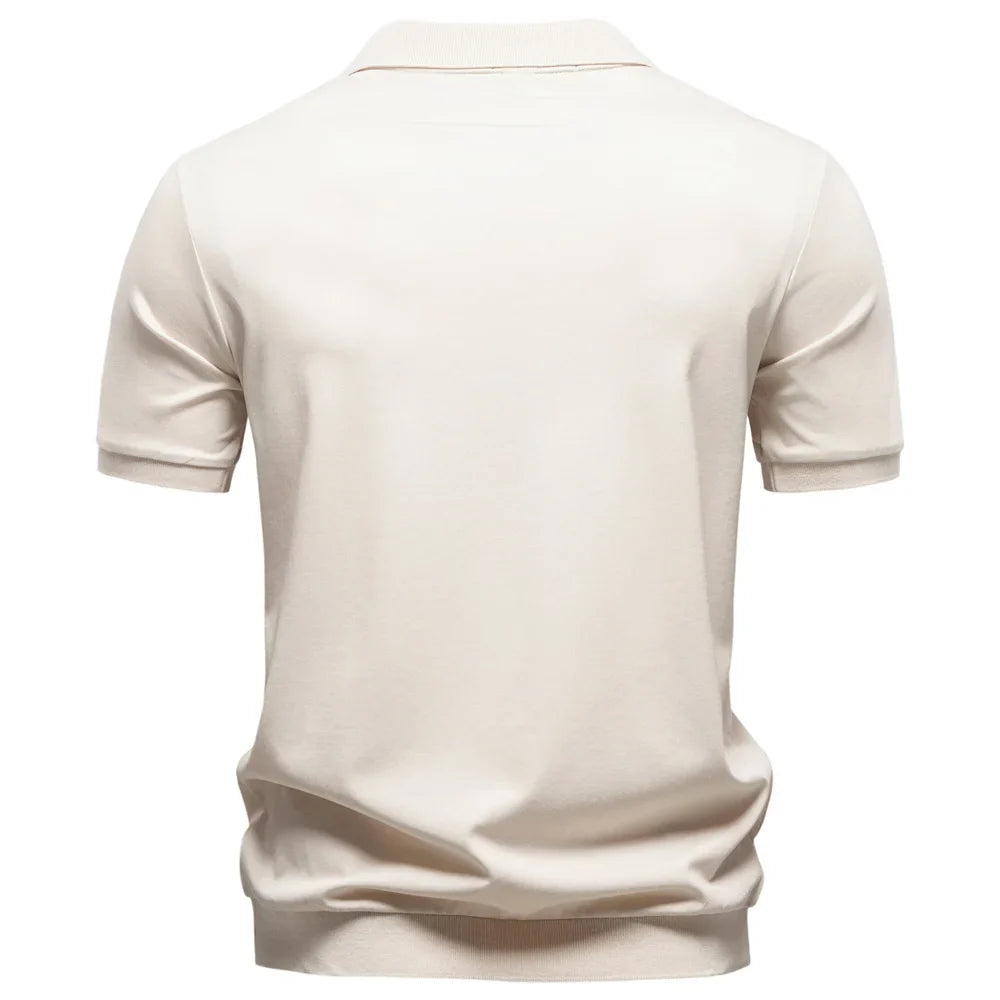 Liverno Eric | Elegancka Polo Premium z Dekoltem V dla Mężczyzn