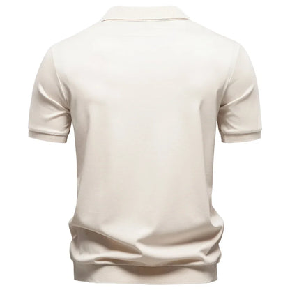 Liverno Eric | Elegancka Polo Premium z Dekoltem V dla Mężczyzn