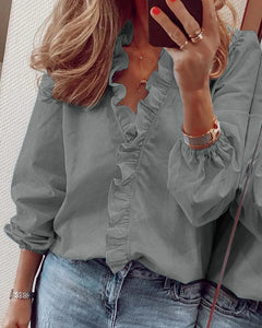 Liverno Isabella | Blus med fina volanger