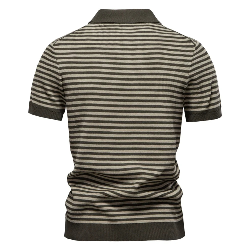 Liverno Fabian | Elegancka Polo w Paski Premium dla Mężczyzn