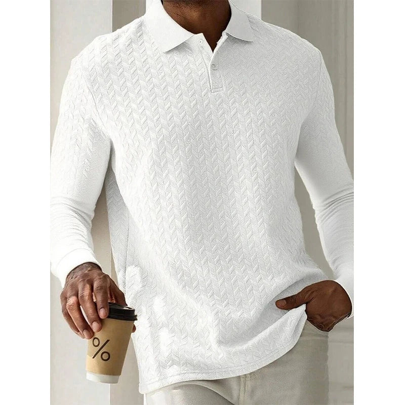Jongman™ | Casual Heren Polo Met Lange Mouwen