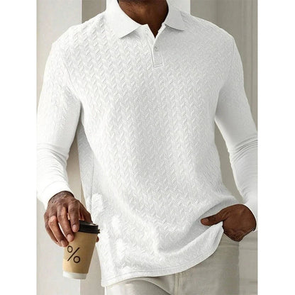 Jongman™ | Casual Heren Polo Met Lange Mouwen