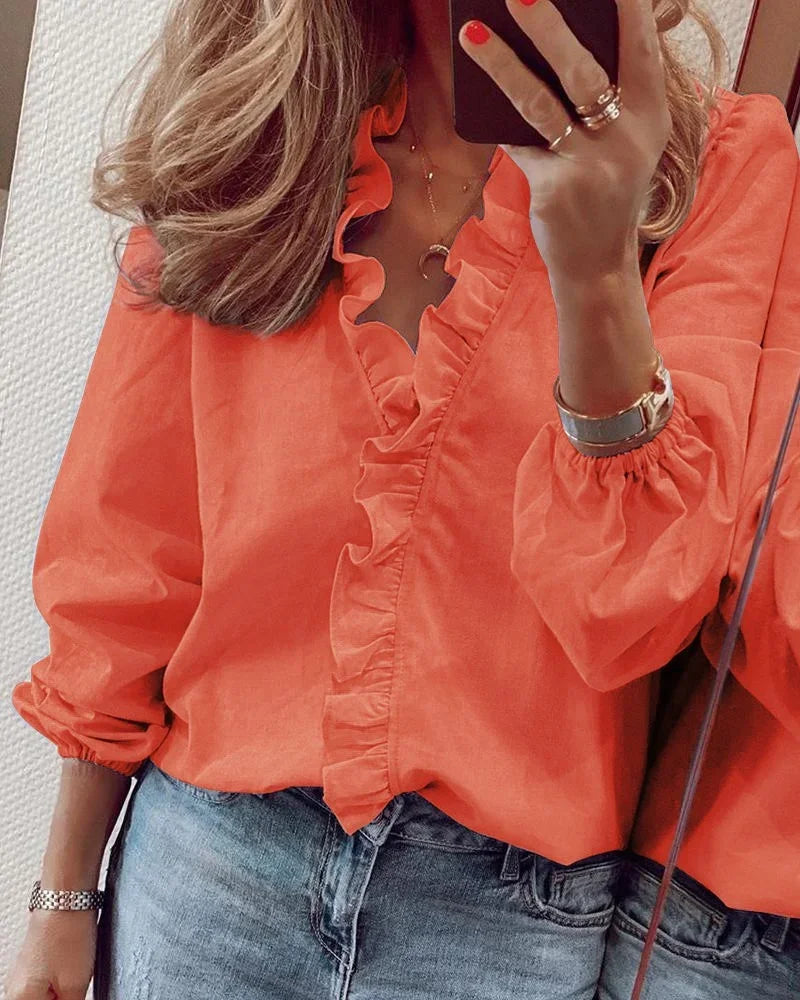Liverno Isabella | Blus med fina volanger