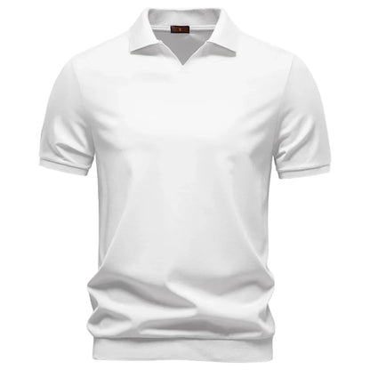 Liverno Eric | Elegancka Polo Premium z Dekoltem V dla Mężczyzn