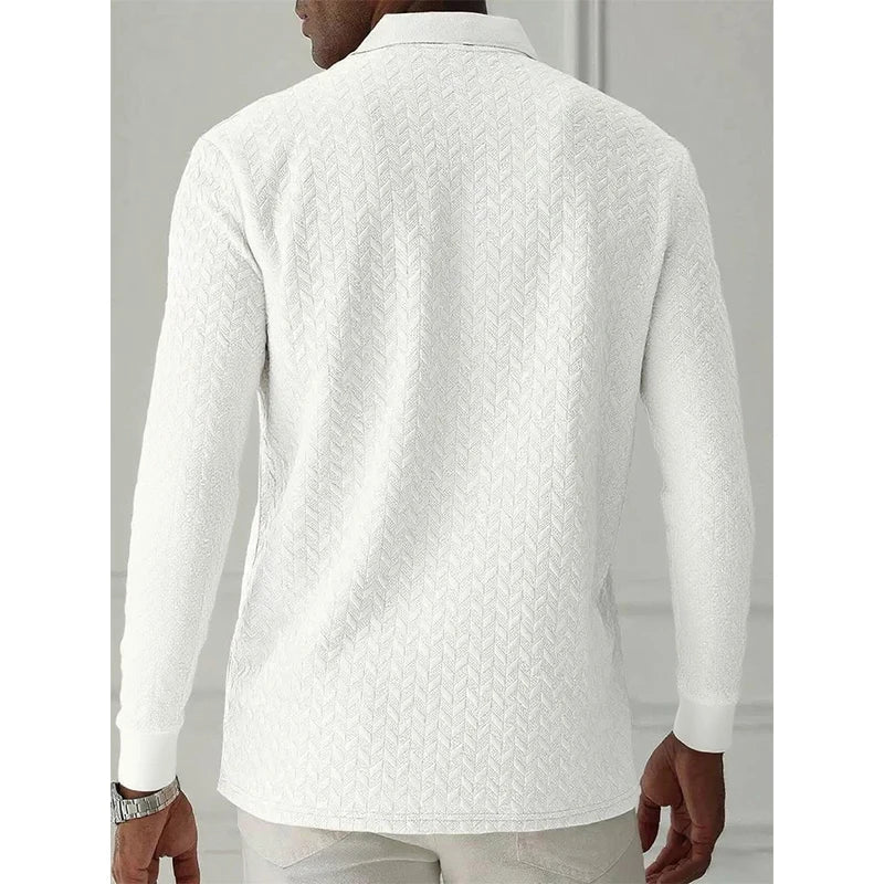 Jongman™ | Casual Heren Polo Met Lange Mouwen