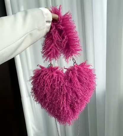Liverno™ Layla | Pluszowa Torba na Crossbody w Kształcie Serca