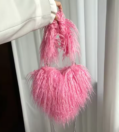 Liverno™ Layla | Pluszowa Torba na Crossbody w Kształcie Serca