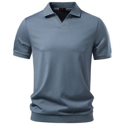 Liverno Eric | Elegancka Polo Premium z Dekoltem V dla Mężczyzn