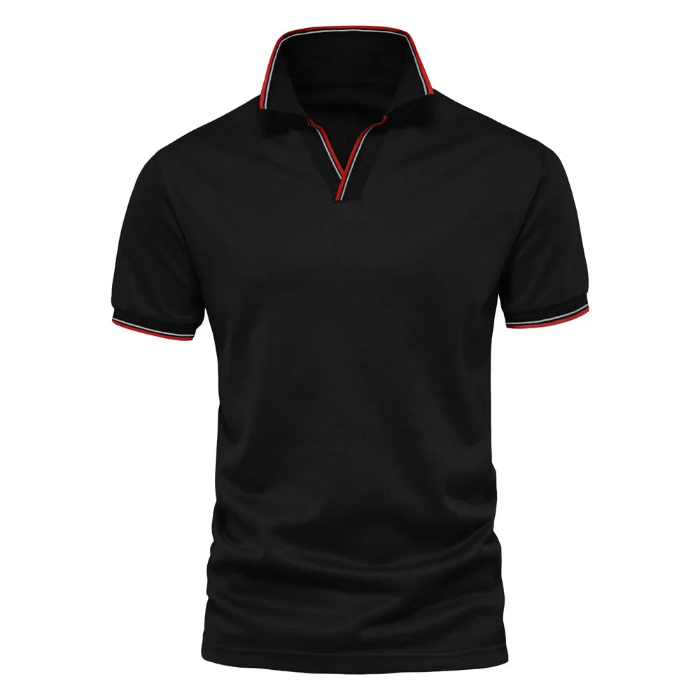 Liverno Filip | Stylowa Polo Premium z Dekoltem V dla Mężczyzn