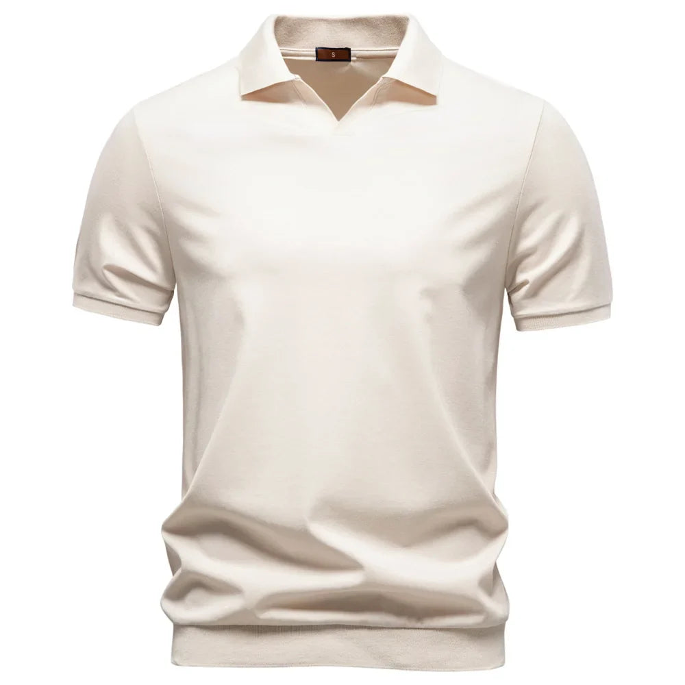 Liverno Eric | Elegancka Polo Premium z Dekoltem V dla Mężczyzn