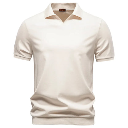 Liverno Eric | Elegancka Polo Premium z Dekoltem V dla Mężczyzn