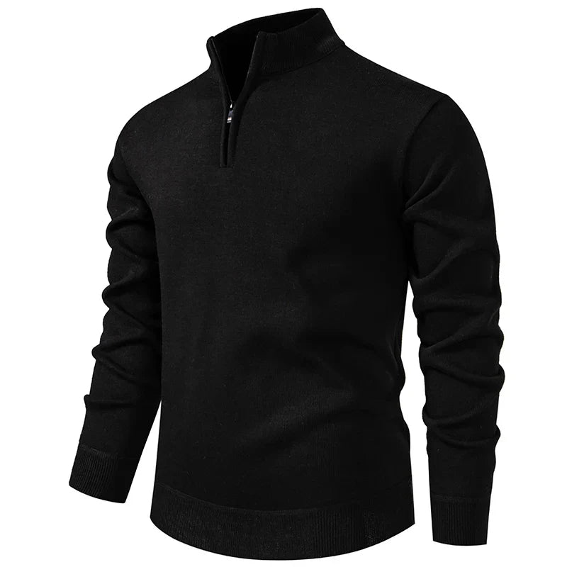 Jongman™ | Casual Gebreide Trui Met Halve Rits