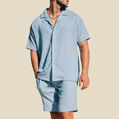 Tweedelige Heren Zomerset met Overhemd en Korte Broek