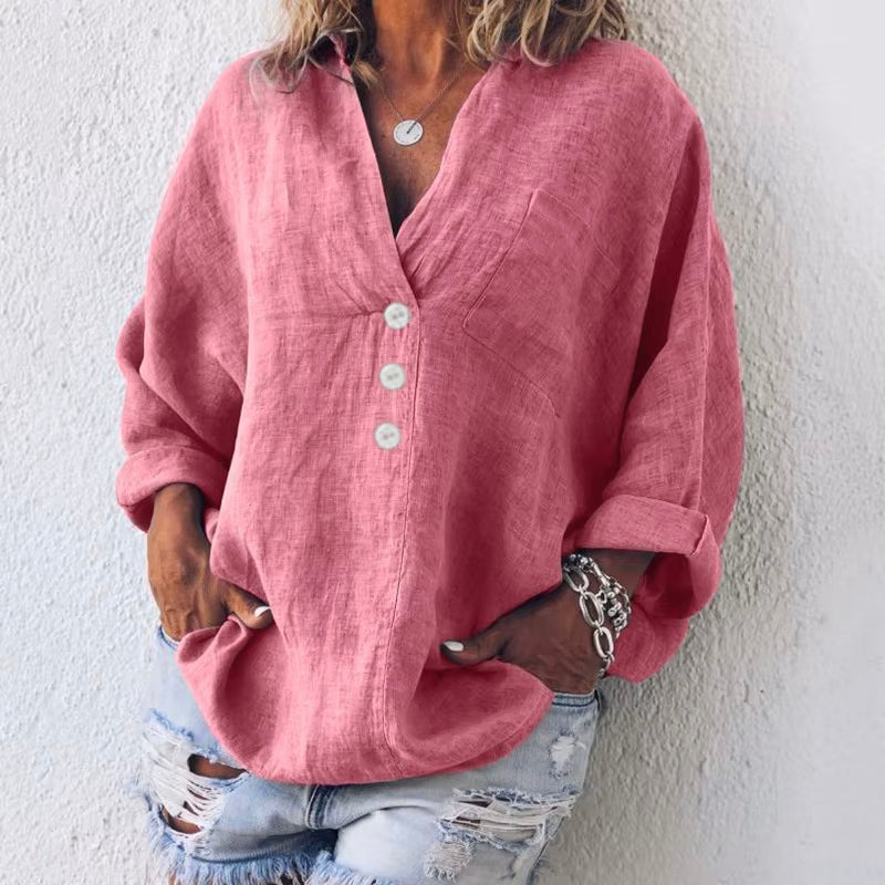 Liverno™ Celeste | Stylowa Bluzka O Naturalnym Looku