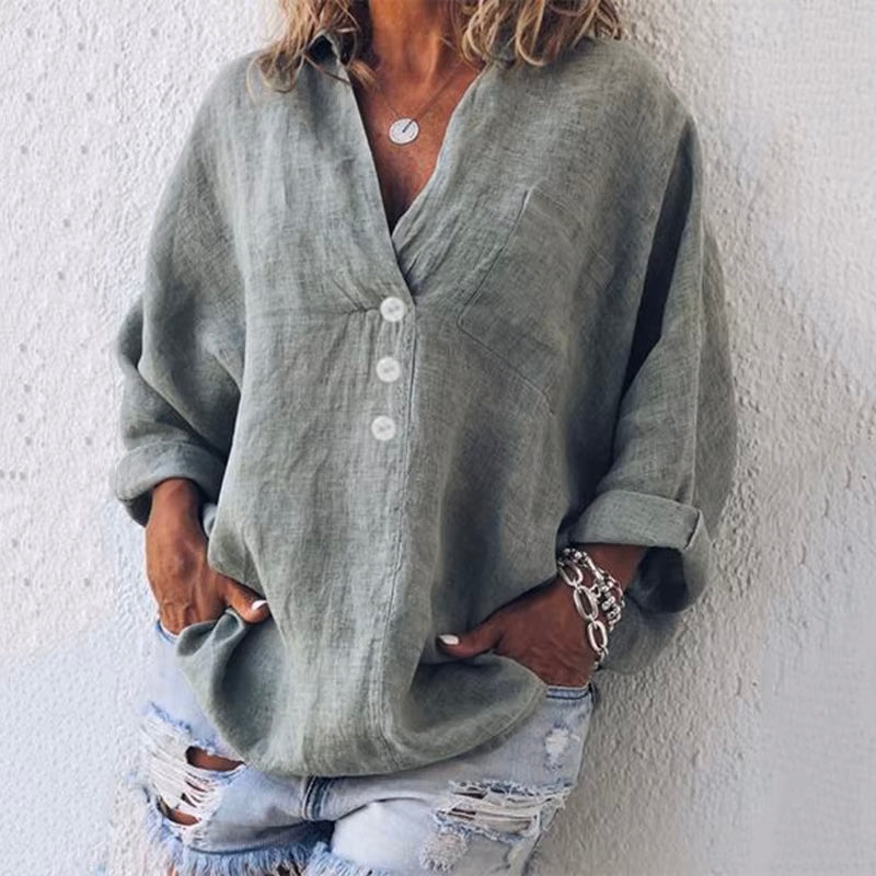 Liverno™ Celeste | Stylowa Bluzka O Naturalnym Looku