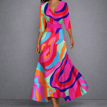 Liverno™ Ayla | Elegancka Sukienka Maxi Podkreślająca Sylwetkę